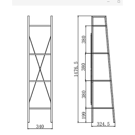 NARVIK REG1 schwarz / Sonoma Eiche