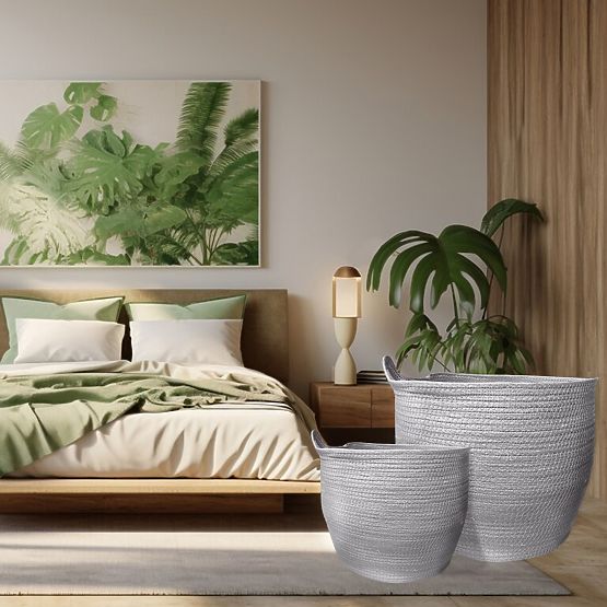 Natürliche BOHO-Körbe - Set mit 3 Stück