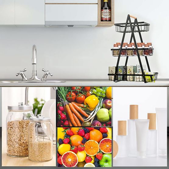 Obstkorb PULOS 3 Ebenen schwarz