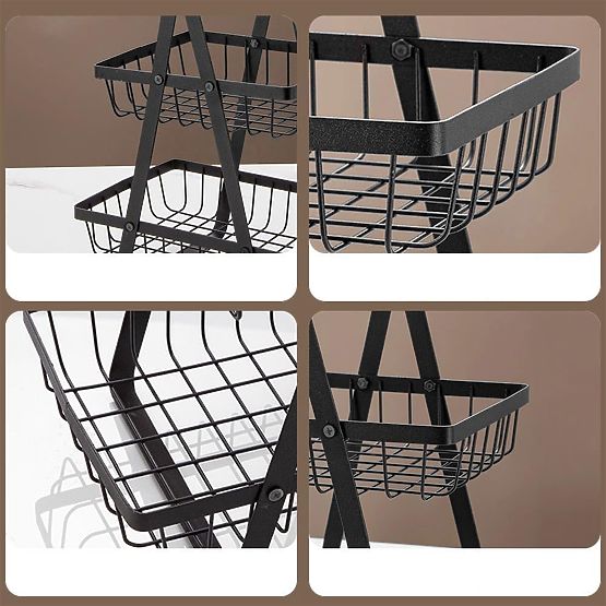 Obstkorb PULOS 3 Ebenen schwarz