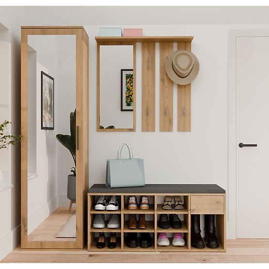 Offener Schuhschrank TALLIN EICHE ARTISAN für den Flur