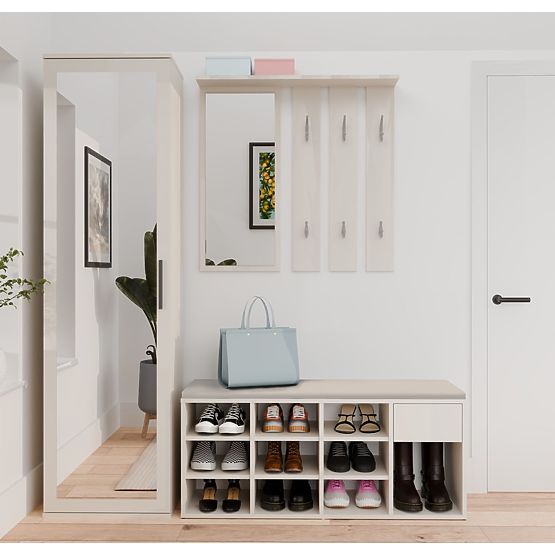 Offenes Schuhregal TALLIN KASCHMIR BEIGE für den Flur