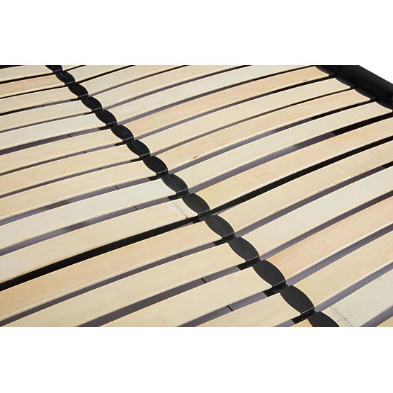 Polsterbett mit hohem Kopfteil PALLAZO schwarz – 160x200 cm