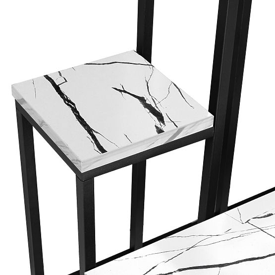 Pflanzenständer ANTIRES weißer Marmor Metall