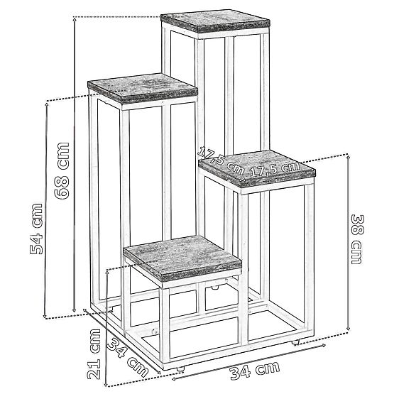 Pflanzenständer Mogren schwarzer Marmor
