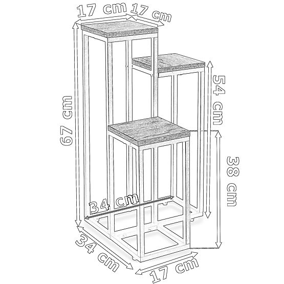 Pflanzenständer Munir schwarzer Marmor
