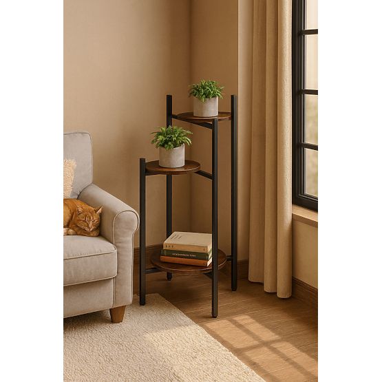 Pflanzenständer, Pflanzenhalter, Dekoration, 3 Ebenen, Loft ModernHome