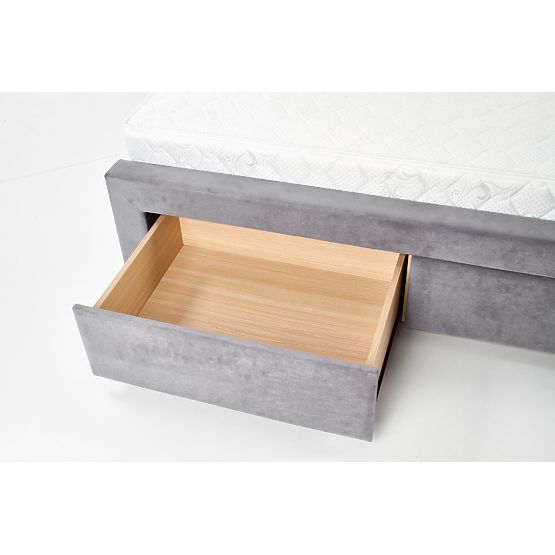 Polsterbett 160x200 SABRINA – dunkelgrau