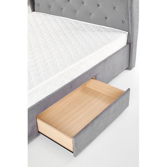 Polsterbett 160x200 SABRINA – dunkelgrau