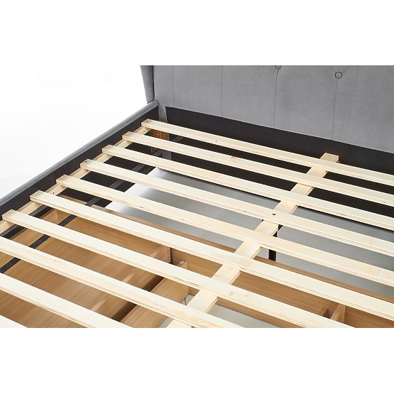 Polsterbett 160x200 SABRINA – dunkelgrau