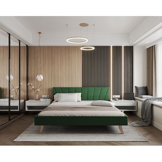 Polsterbett HEAVEN 160 x 200 cm - Grün