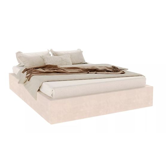 Gepolstertes Bett ORLANDO 160 x 200 cm - Creme