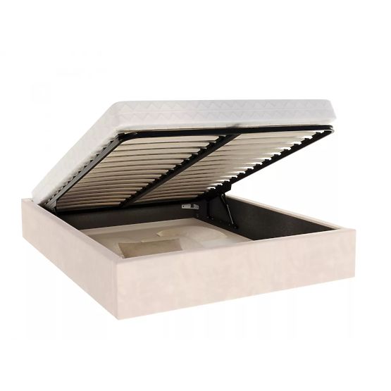 Polsterbett ORLANDO 90 x 200 cm – Creme