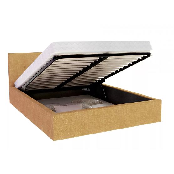 Polsterbett TULSA 140 x 200 cm - Gelb