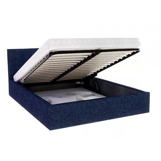 Polsterbett TULSA 160 x 200 cm – Dunkelblau