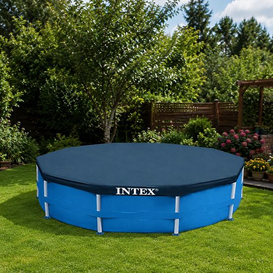 Poolabdeckung mit Rahmen 457 cm INTEX 28032