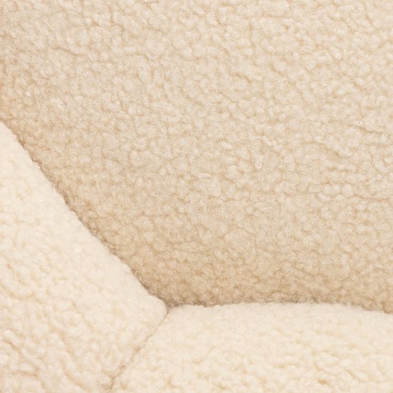 Pouf Perugia, beige, Bouclé, runde Formen