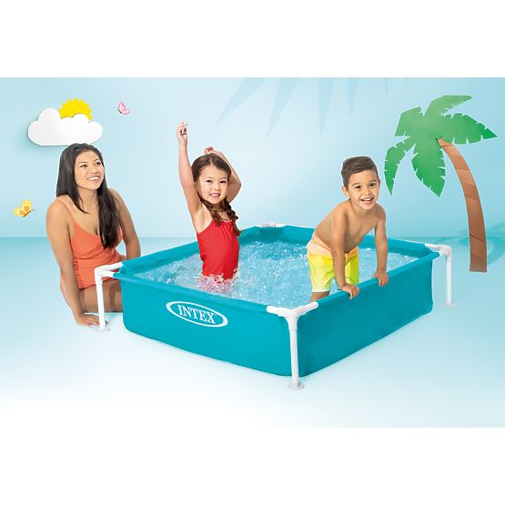 Quadratischer Rahmenpool für Kinder 122x122x30 cm INTEX 57173