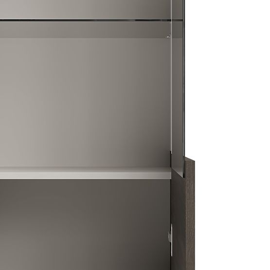 RANDOM 2-in-1 Vitrine Kaschmir / Nussbaum / Schwarz