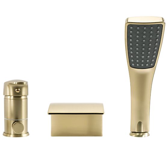 Rea Riven gebürstete goldene Wannenarmatur