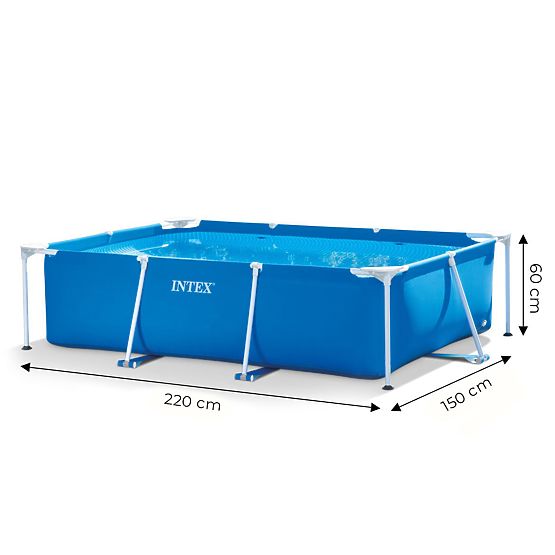Rechteckiger Gartenrahmenpool 220 x 150 cm 28270 INTEX