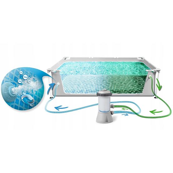 Rechteckiger Pool 300x175 cm