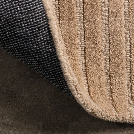 Rechteckiger Teppich Isla, Bögen, getuftet, Wolle, dunkelbeige, Teppichgröße: 190x290