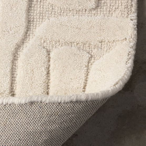 Rechteckiger Teppich Sophia, getuftet, Baumwolle, cremefarben, Teppichgröße: 120x180