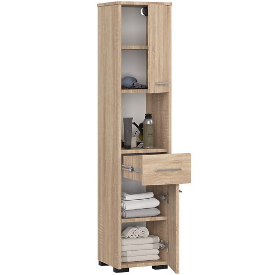 REGAL BADEZIMMER FIN SÄULE 30 2T 1S 1W 140cm EICHE SONOMA