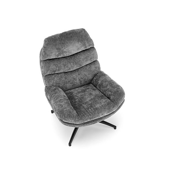 Relaxsessel DARIO mit Fußhocker und Schaukel-Funktion, grau (1p=1Stk)