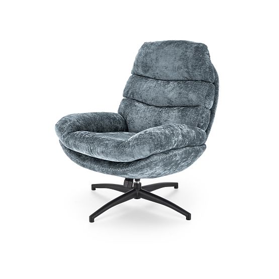 Relaxsessel DARIO mit Fußhocker und Schaukelmechanismus, blau (1p=1Stk)
