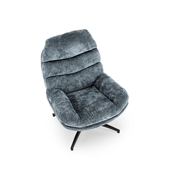 Relaxsessel DARIO mit Fußhocker und Schaukelmechanismus, blau (1p=1Stk)