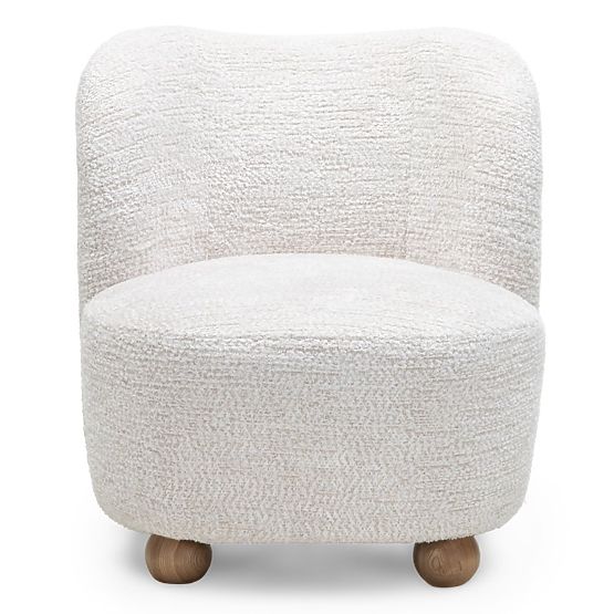 Relaxsessel Monroe beige/natur, runde Formen, Kugelbeine