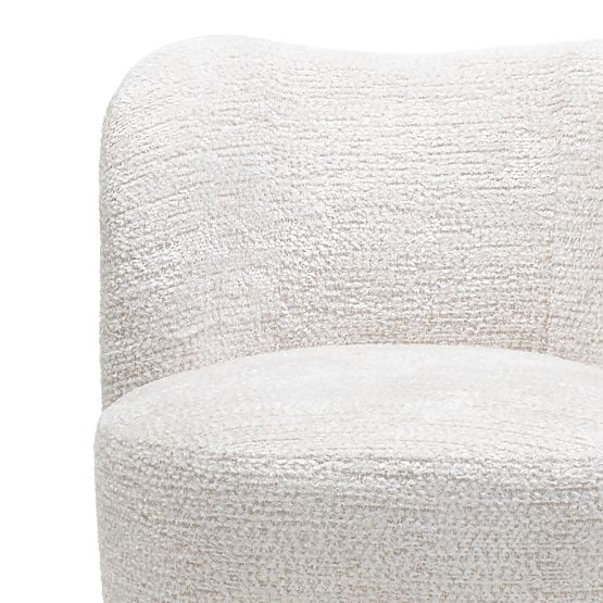 Relaxsessel Monroe beige/natur, runde Formen, Kugelbeine