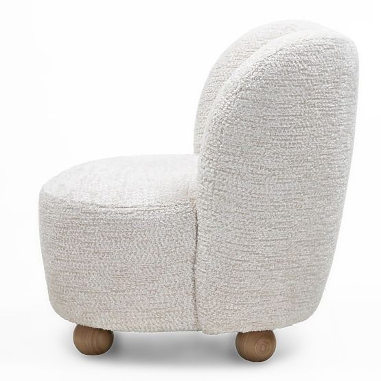 Relaxsessel Monroe beige/natur, runde Formen, Kugelbeine