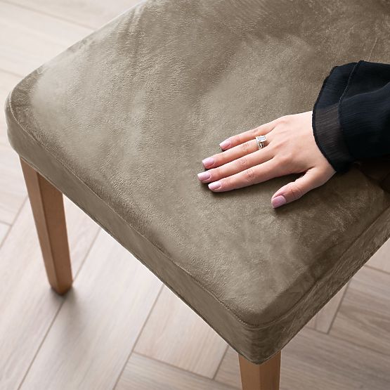 RESTILO Sofabezug SENTO Farbe Beige glatter klassischer Stil