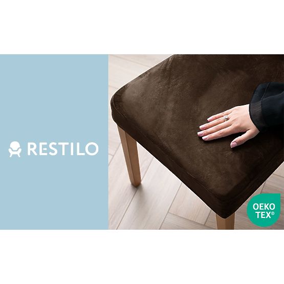 RESTILO Sofabezug SENTO Farbe Braun glatter klassischer Stil