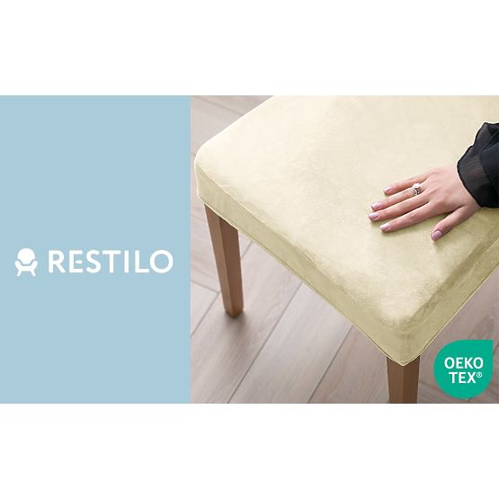 RESTILO Sofabezug SENTO Farbe Creme glatt klassischer Stil