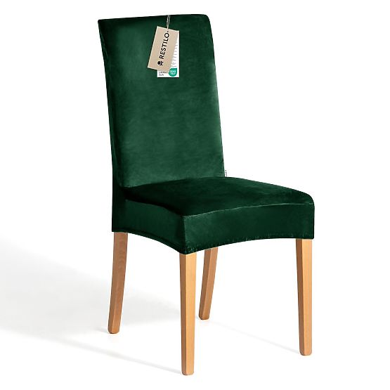 RESTILO Sofabezug SENTO Farbe Flaschengrün glatter klassischer Stil