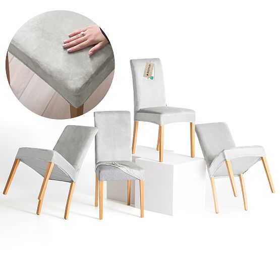 RESTILO Sofabezug SENTO Farbe Grau Glatt Klassischer Stil