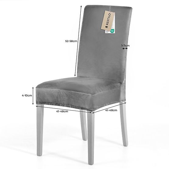 RESTILO Sofabezug SENTO Farbe Grau Glatt Klassischer Stil