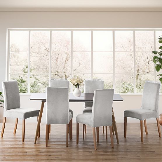 RESTILO Sofabezug SENTO Farbe Grau glatt klassischer Stil