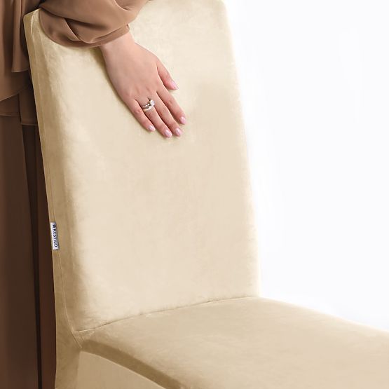 RESTILO Sofabezug SENTO Farbe Hellbeige glatter klassischer Stil