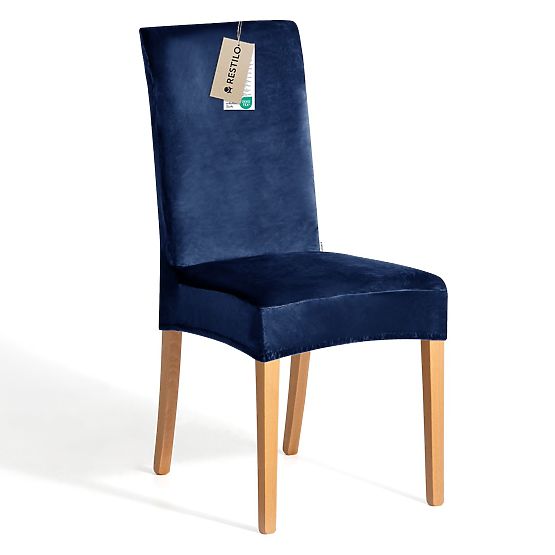 RESTILO Sofabezug SENTO Farbe Indigo glatter klassischer Stil