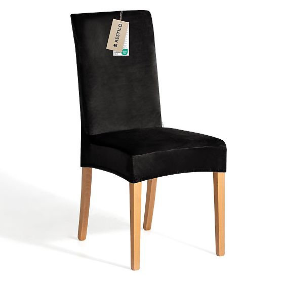 RESTILO Sofabezug SENTO Farbe Schwarz glatter klassischer Stil