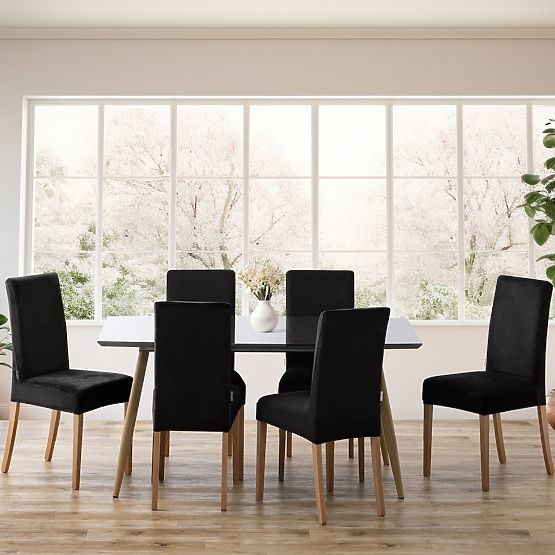 RESTILO Sofabezug SENTO Farbe Schwarz glatter klassischer Stil