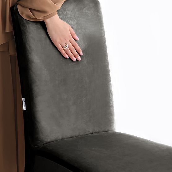 RESTILO Sofabezug SENTO Farbe Stahl glatt klassischer Stil