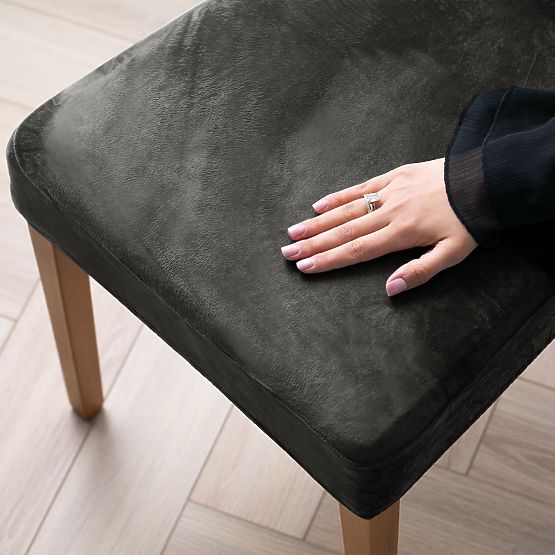 RESTILO Sofabezug SENTO Farbe Stahl glatt klassischer Stil