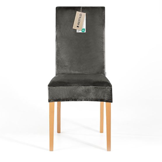 RESTILO Sofabezug SENTO Farbe Stahl glatt klassischer Stil