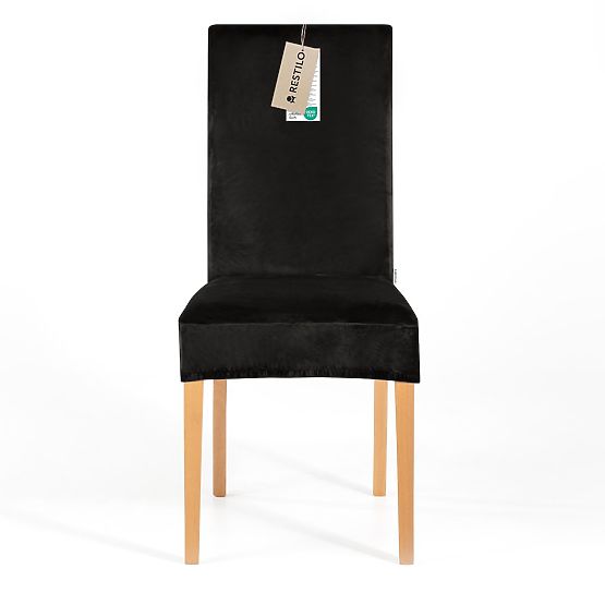 RESTILO Sofabezug SENTO schwarz glatt klassischer Stil